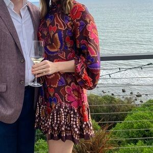 Farm Rio long sleeve mini dress